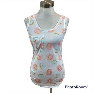 Greyson/Threads Donuts Print Tank Top With Pocket Size XS